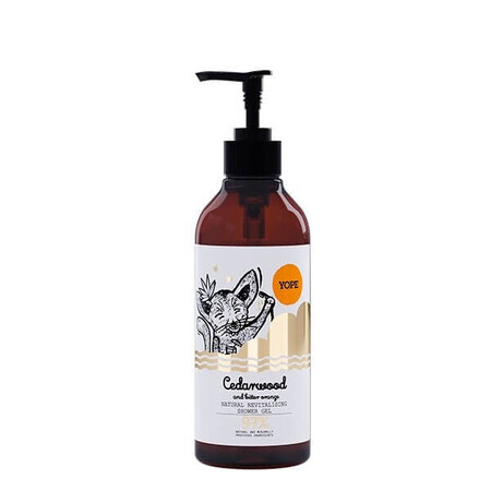 Gel douche naturel et revitalisant, bois de cèdre et orange amère, 400ml, Yope