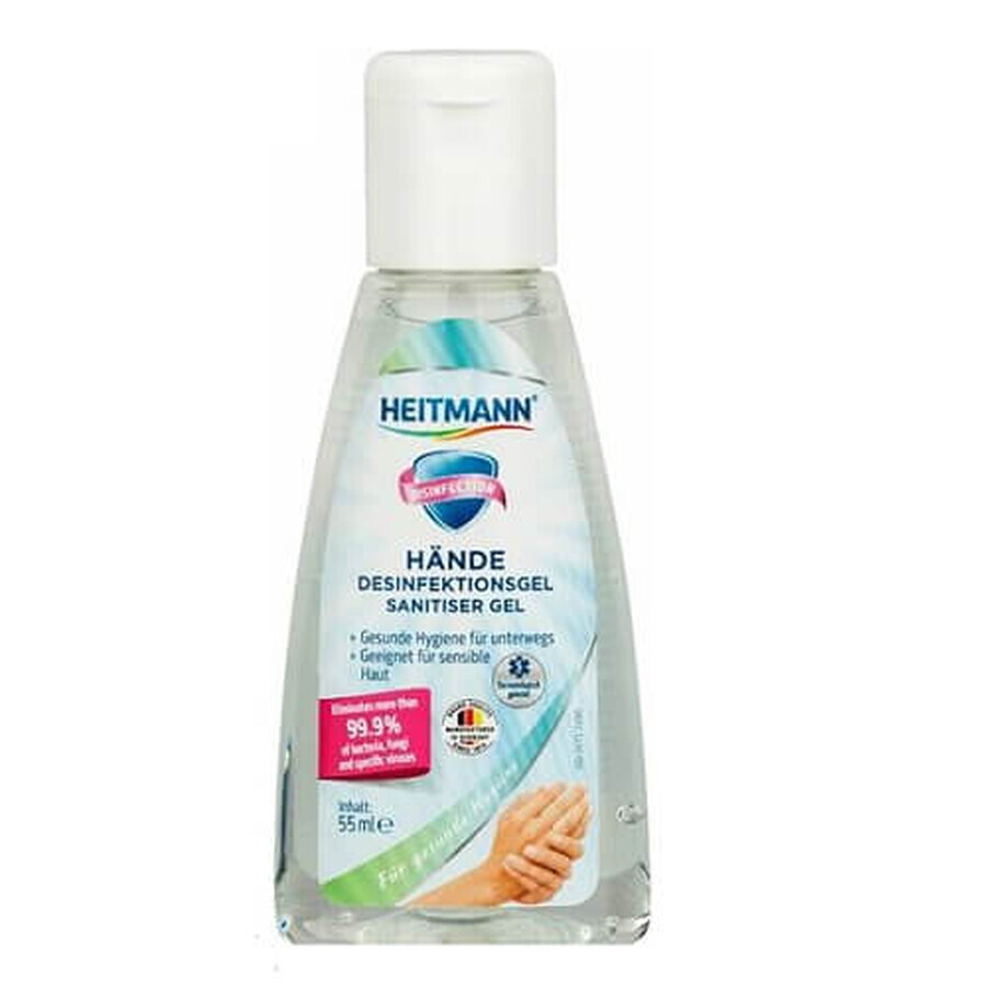 Gel desinfectante para manos, 55 ml, Heitmann