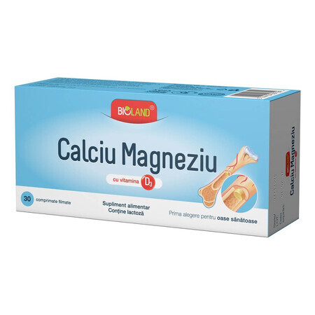 Calcio Magnesio con Vitamina D3 Bioland, 30 comprimidos, Biofarm