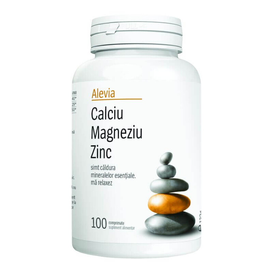 Calciu Magneziu Zinc, 100 comprimate, Alevia