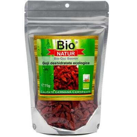 Bayas de Goji deshidratadas ecológicas, 75 g, Bio Natur