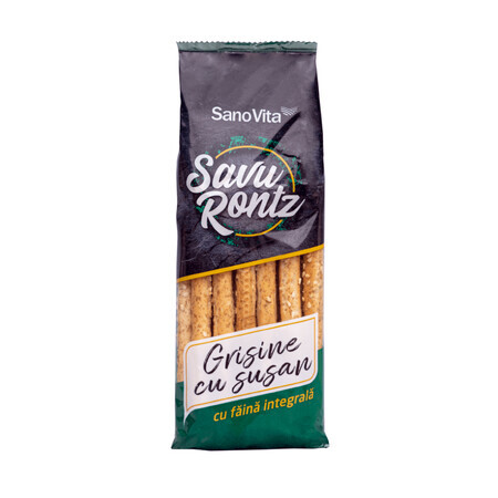 Grisine cu susan si faina integrala, 50 gr, Savu Rontz, Sanovita