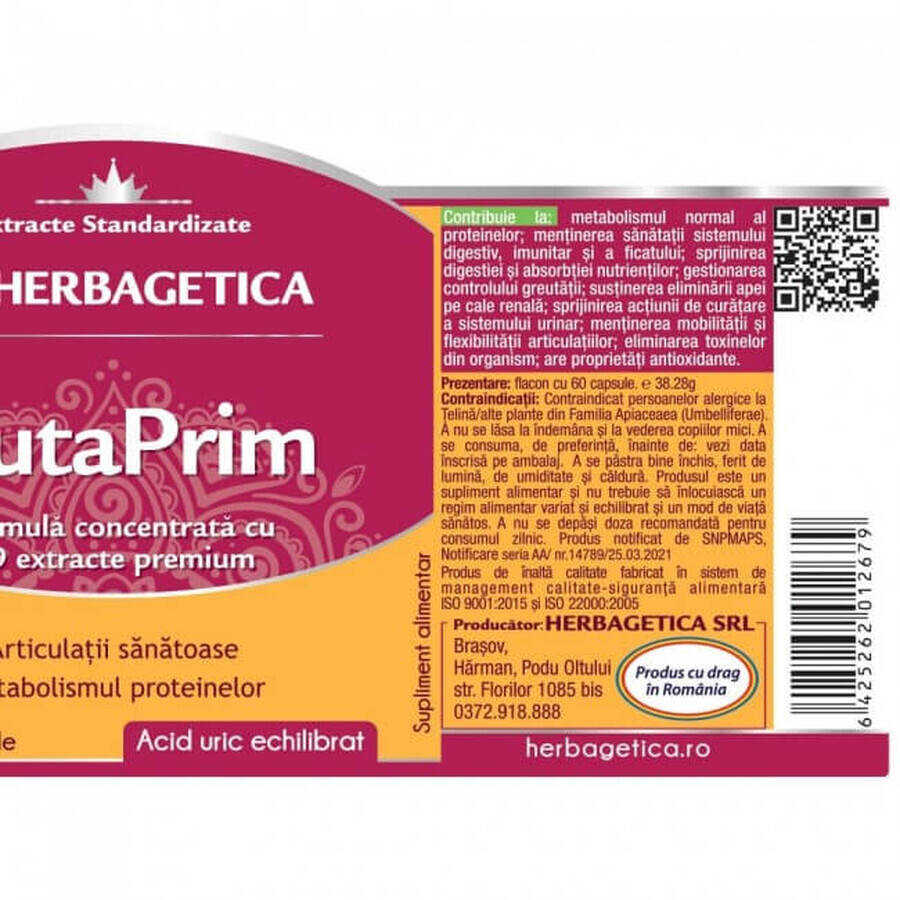 GutaPrim, 60 capsule, Herbagetica