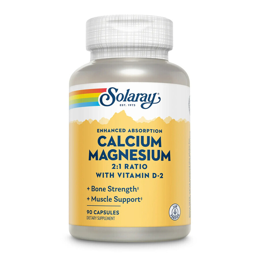 Solaray di calcio, magnesio e vitamina D, 90 capsule, Secom