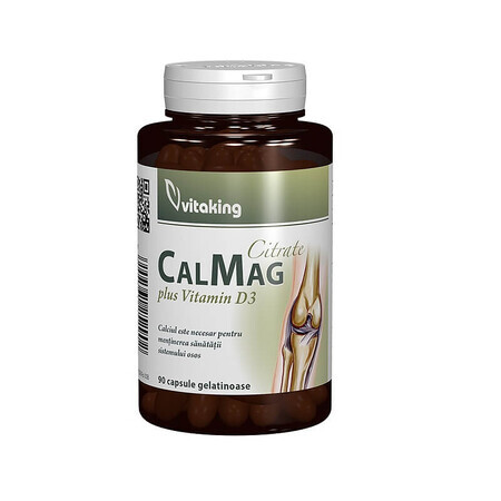 CalMag Citrato Más Vitamina D3, 90 cápsulas, VitaKing