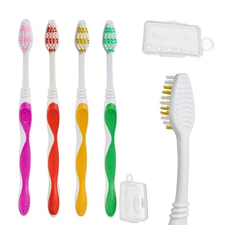 Cepillo de Dientes Berilo AR1410003 Amarillo Azul Rojo Rojo Verde (12 Unidades)