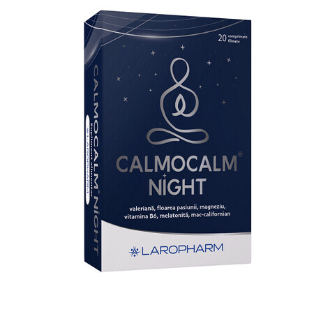 Calmocalm noche, 20 comprimidos recubiertos con película, Laropharm