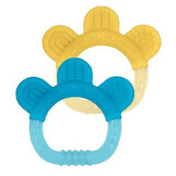 Aqua&amp;Yellow IPlay silicone teething toy, 2 pieces, Green Sprouts