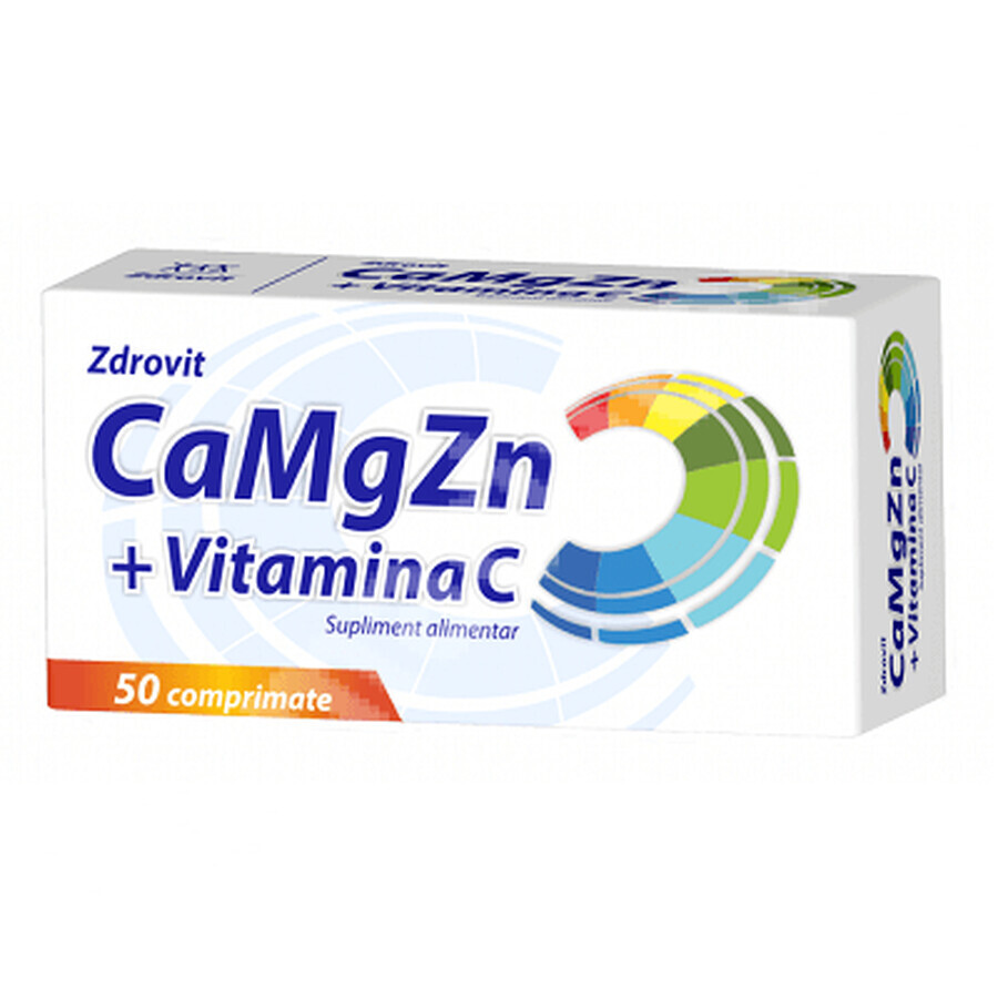 CaMgZn + Vitamina C, 50 comprimidos, Zdrovit