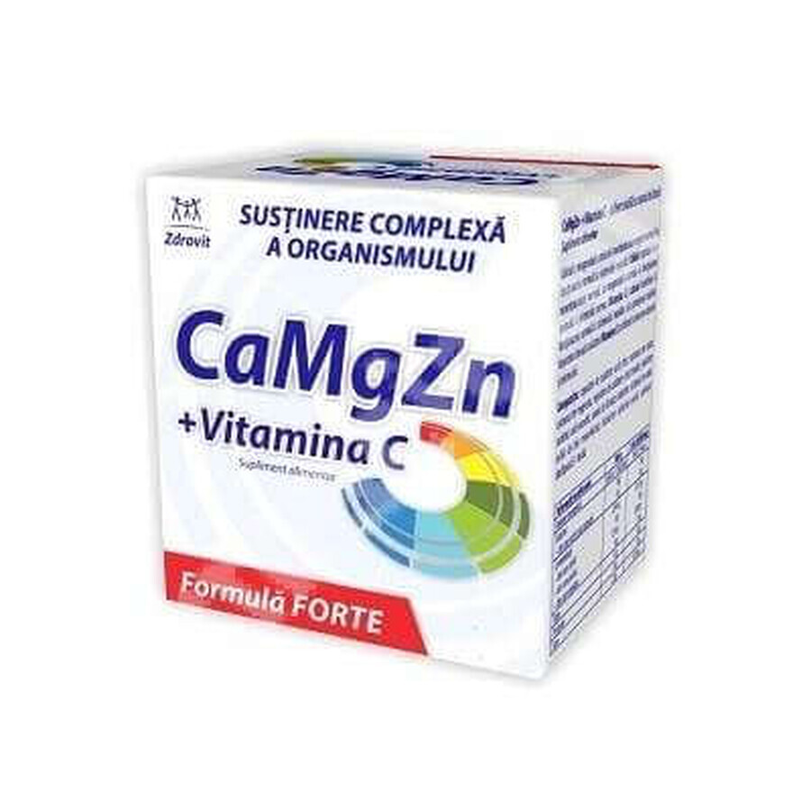 CaMgZn + Vitamina C, 60 sobres, Zdrovit