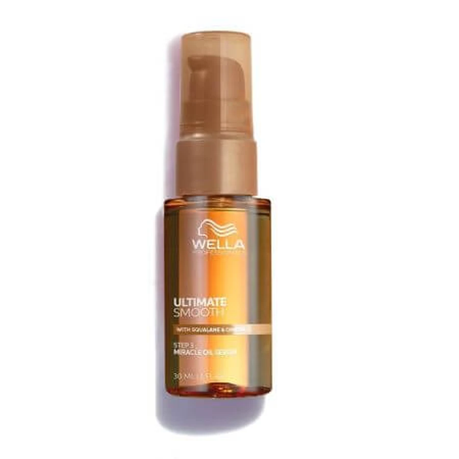 Aceite hidratante para cabello seco y apagado con escualeno y omega 9 Ultimate Smooth, 30 ml, Wella Professionals