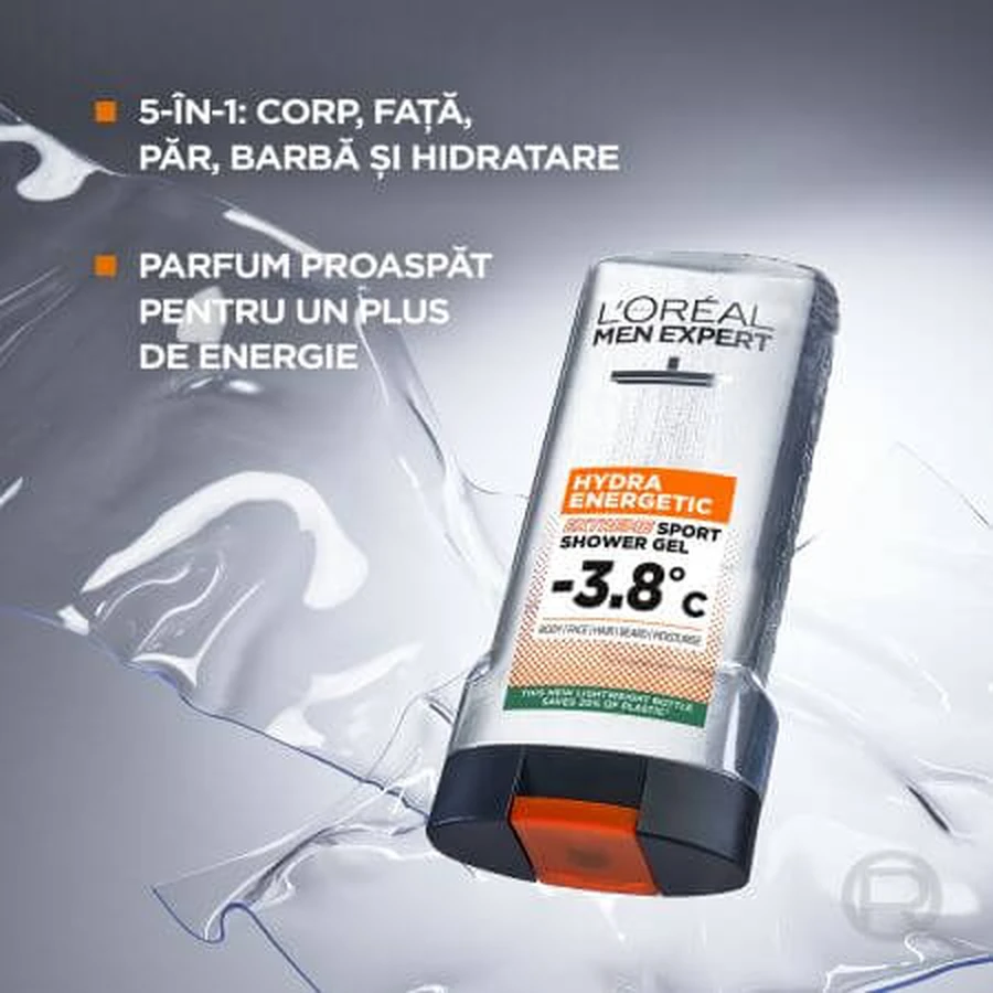 Hydra Energetic Extreme Sport Men Expert Żel pod prysznic dla mężczyzn, 300 ml, LOreal: ceny i cechy