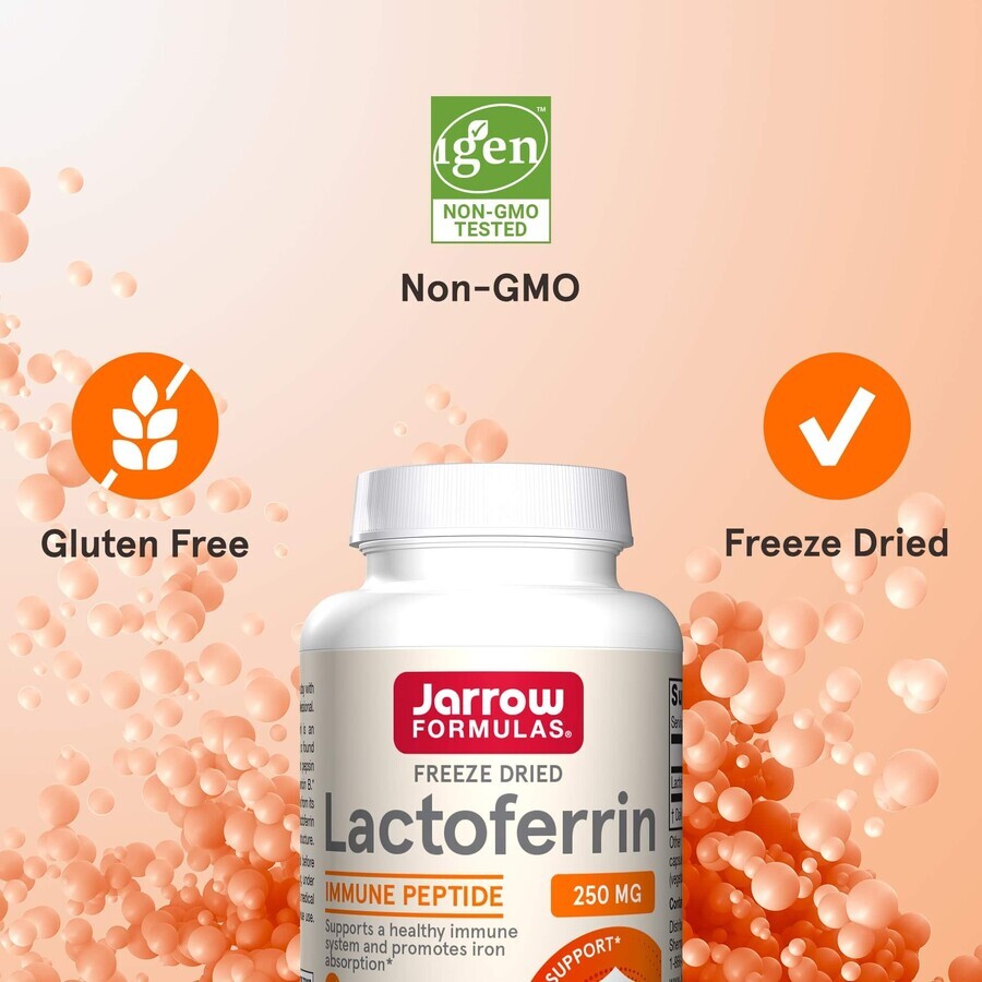 Lactoferrina 250mg, 60 cápsulas, Jarrow Formulas