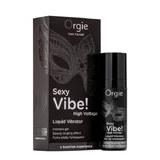 ¡Orgie Sexy Vibe! Vibrador Líquido Gel Estimulante Vibrador de Alto Voltaje, 15ml