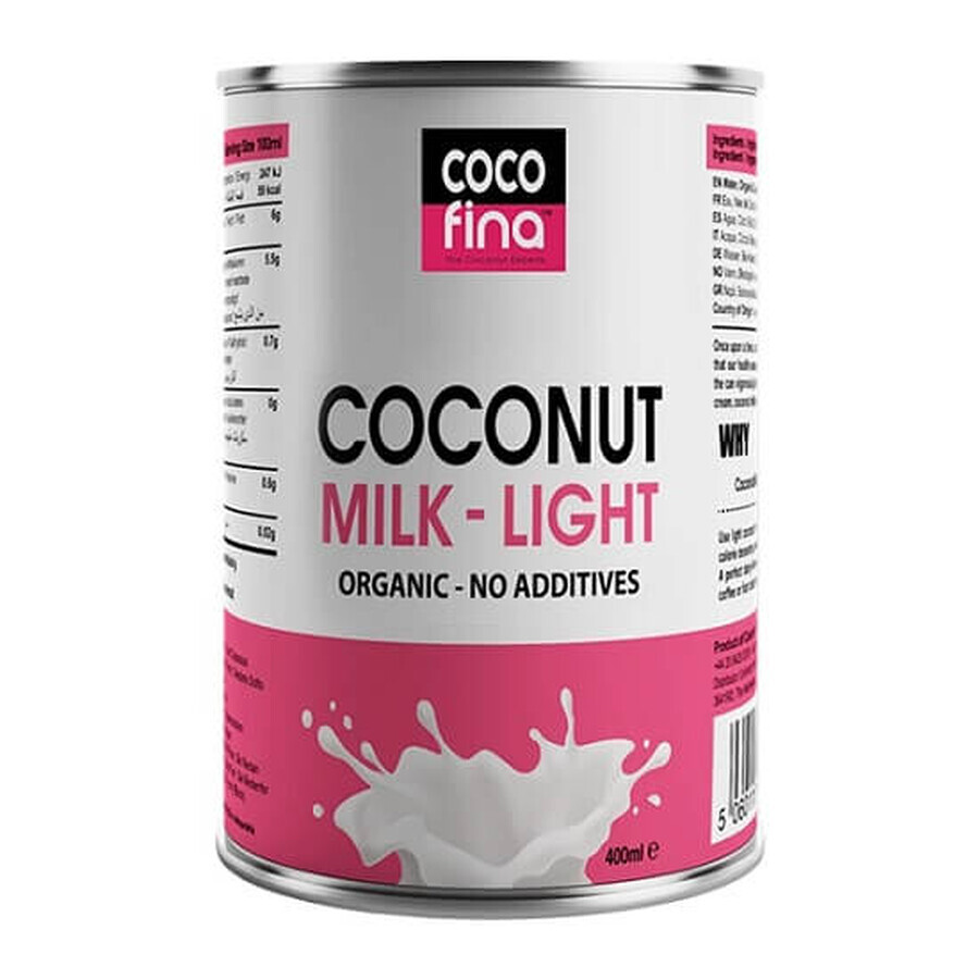 Leche de Coco Ecológica - Light, 400ml, Cocofina