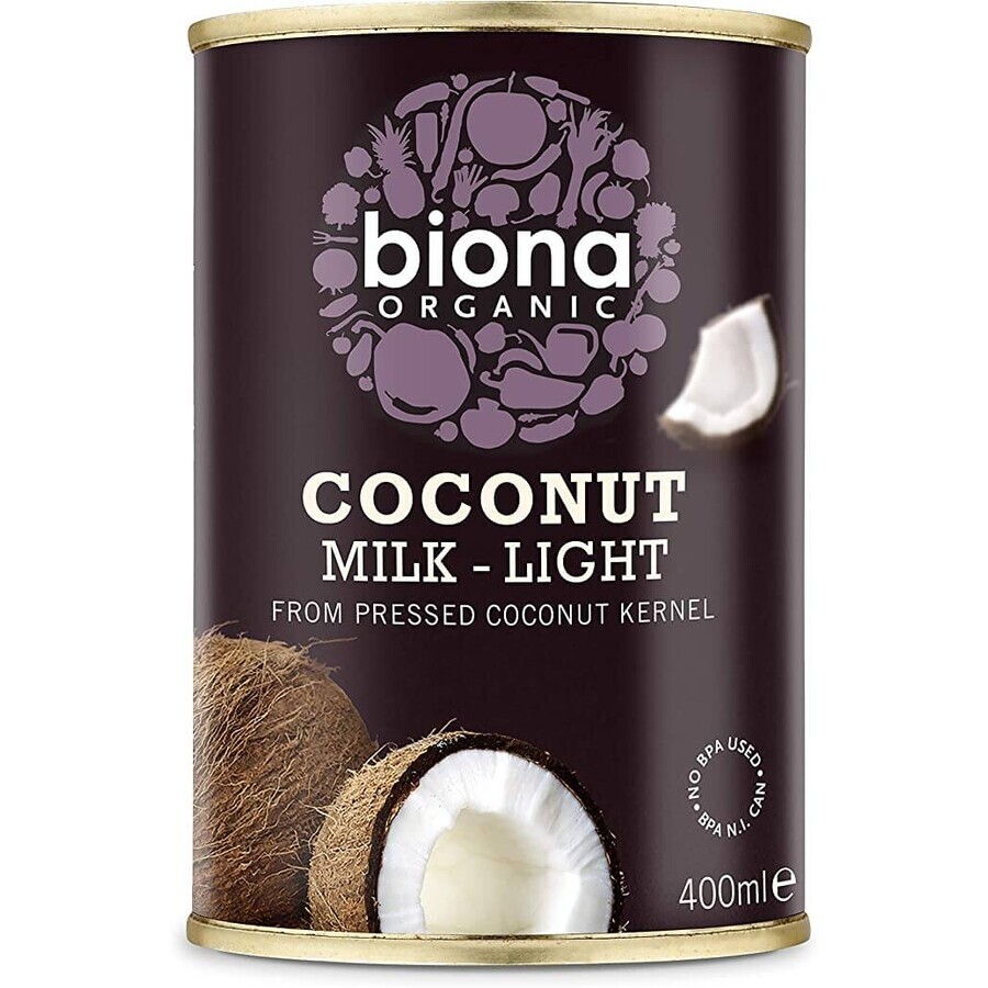 Leche de coco Light Organic, 400 ml, Biona