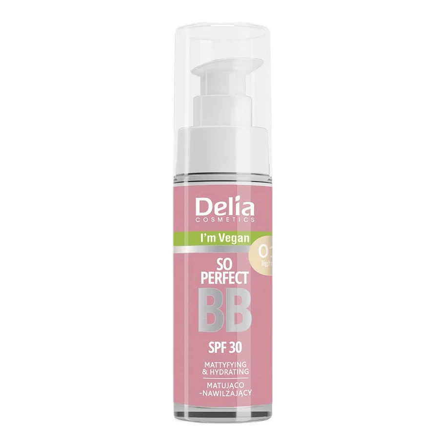 Delia So Perfect Vegan BB cream cu SPF30 01 Light, 30 ml