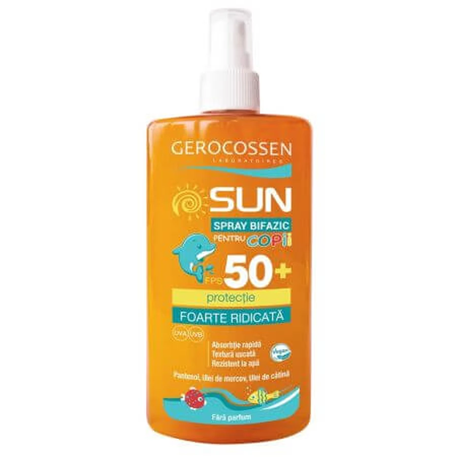 Unsichtbares Zweiphasen-Kinderspray mit SPF 50+ Sun, 300 ml, Gerocossen