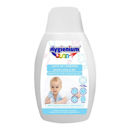 Leche limpiadora para cuerpo y cabello, 300ml, Hygienium baby