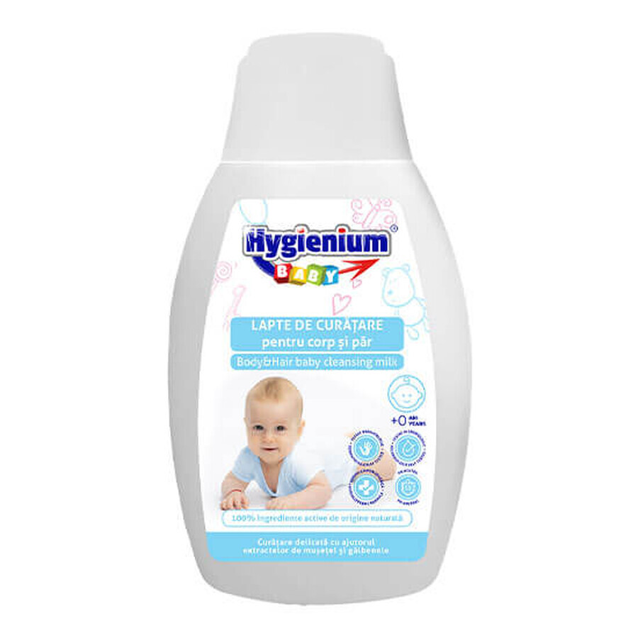 Lait nettoyant pour le corps et les cheveux, 300ml, Hygienium baby