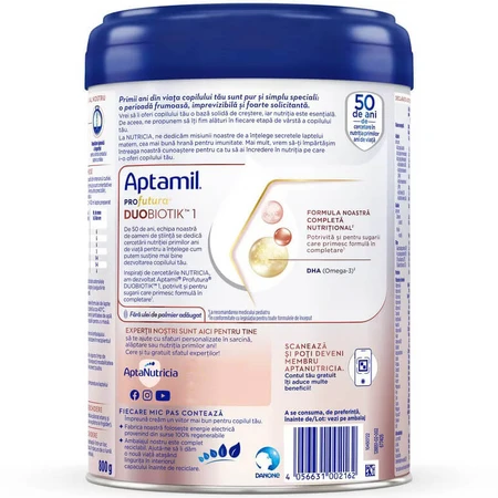 Aptamil PROfutura DUOBIOTIK 1, 800 g, 0-6 mesi, Nutricia