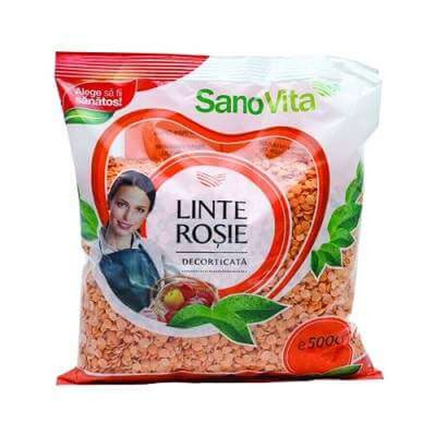 Geschälte rote Linsen, 500 g, Sanovita