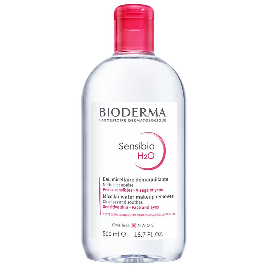 Bioderma Sensibio H2O - Acqua Micellare Viso e Occhi per Pelli Sensibili, 500ml