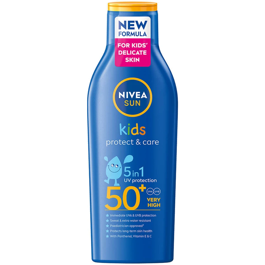 Protect & Care Sun Kids Loción SPF50+, 200 ml, Nivea