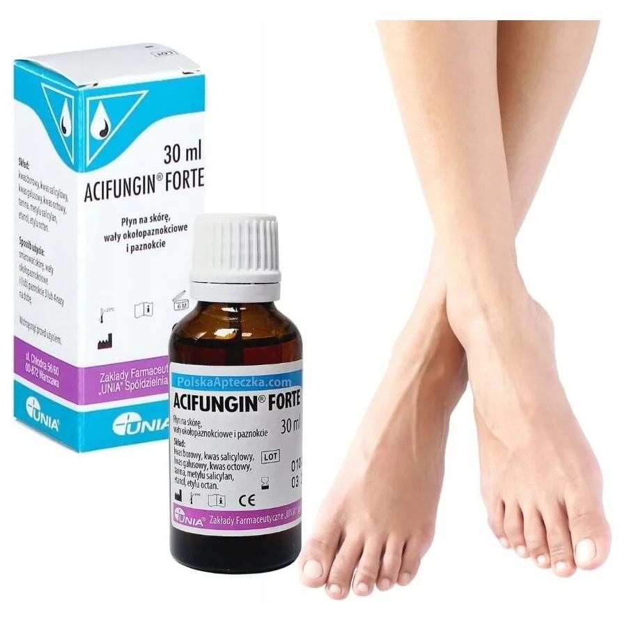 Acifungin Forte liquide pour la peau, les ongles et les tiges, 30 ml