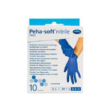 Guantes finos de nitrilo azul, Peha Soft, 10 pzs Talla L, Hartmann