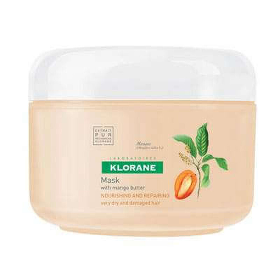 Masque capillaire réparateur intensément nourrissant à la mangue, 150 ml, Klorane