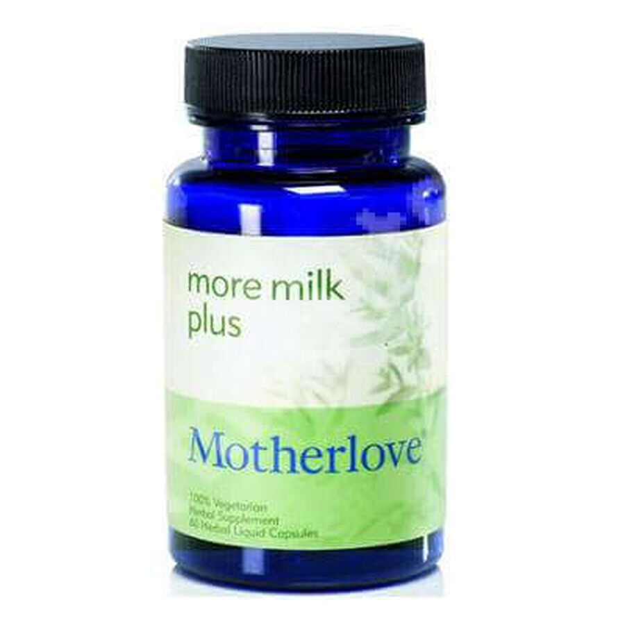 Cápsulas 100% vegetales para madres lactantes More milk plus, 60 cápsulas, Motherlove Herbal