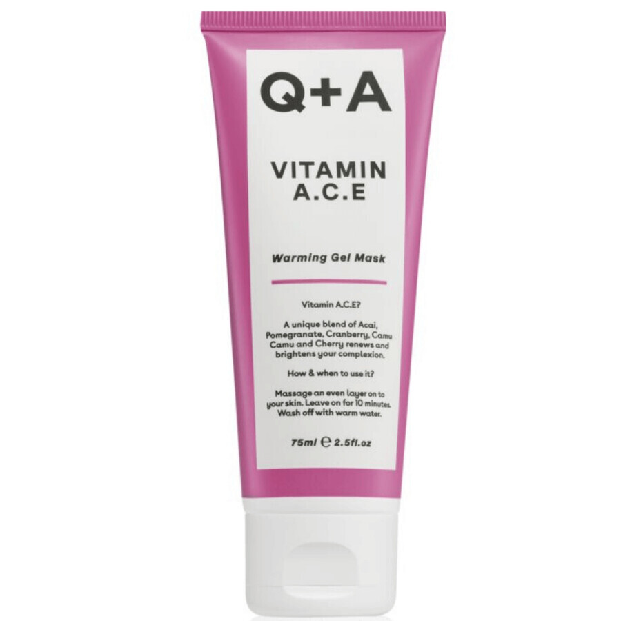 Mascarilla hidratante en gel con vitamina A, C y E, 75 ml, Q+A