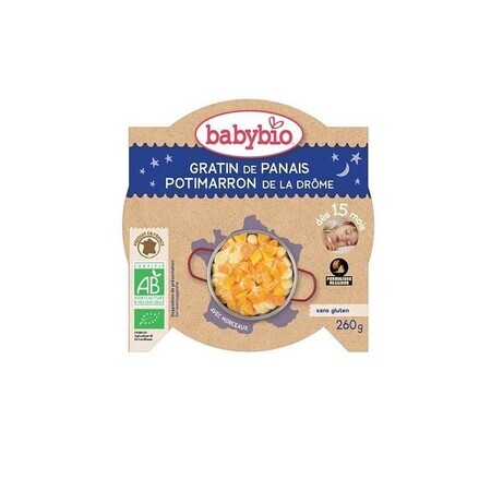 Gegrilde pastinaak en Drome pompoenmenu, 260 gr, Babybio