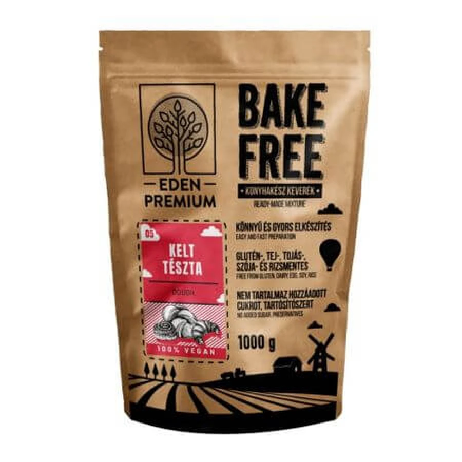 Mezcla de harinas sin gluten para masas dospitas Bake-Free, 1000 g, Naturking