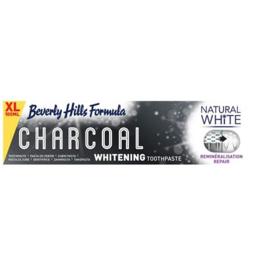 Whitening toothpaste with activated charcoal, 100 ml, Beverly Hills Formula
