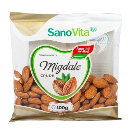 Raw almonds, 100 gr, Sanovita