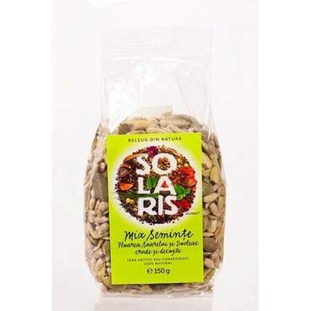 Mezcla de semillas de girasol y calabaza, 150 g, Solaris