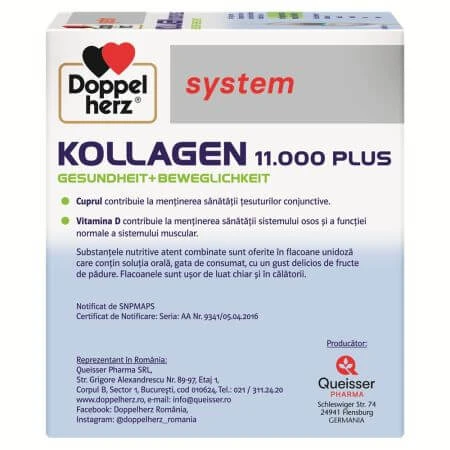 Kollagen 11.000 Plus, 36 fiale unidose, Doppelherz