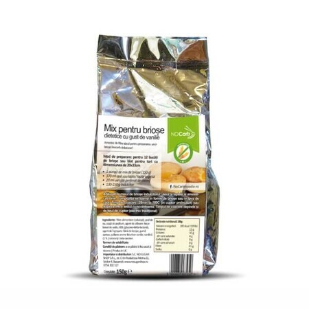 NoCarb koolhydraatarm, dieet, suikervrij, muffinmix met vanillesmaak, 150g, No Sugar Shop