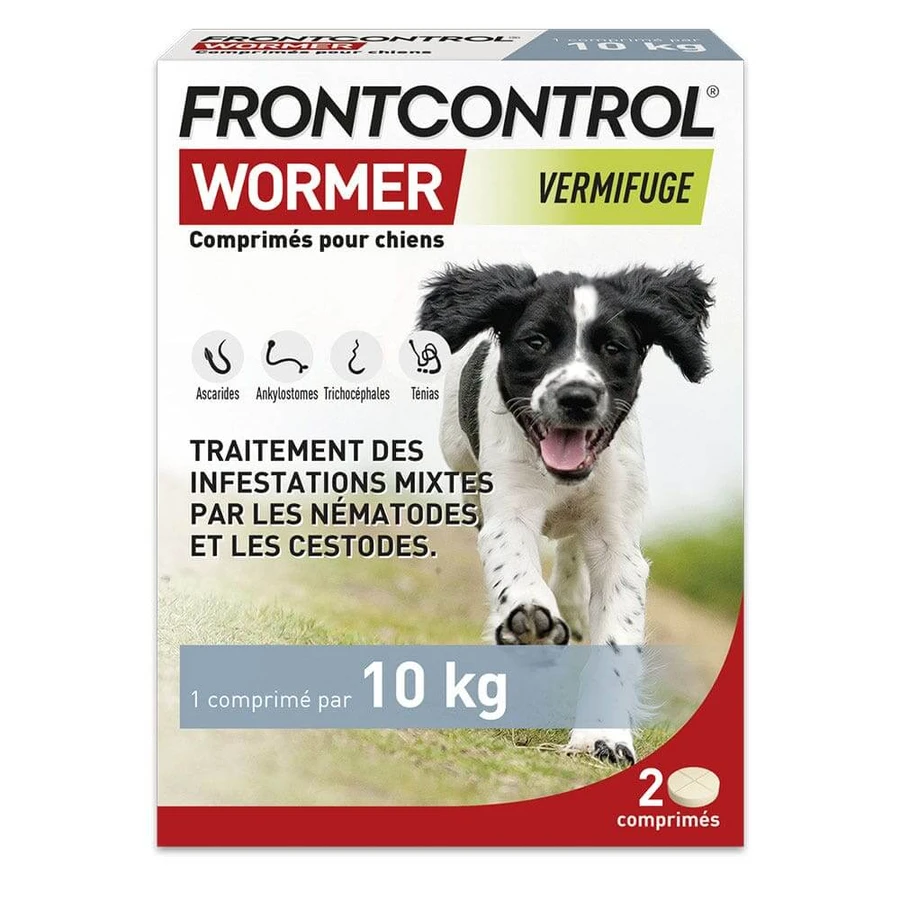 Frontline Wormer dewormer for dogs: 1 tablet per 10 kg, 2 tablets