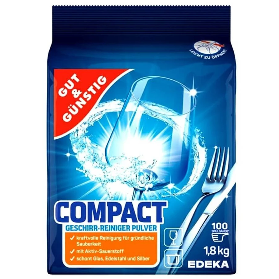 Gut amp; Gunstig, Compact, Dishwasher Powder, 1.8kg
