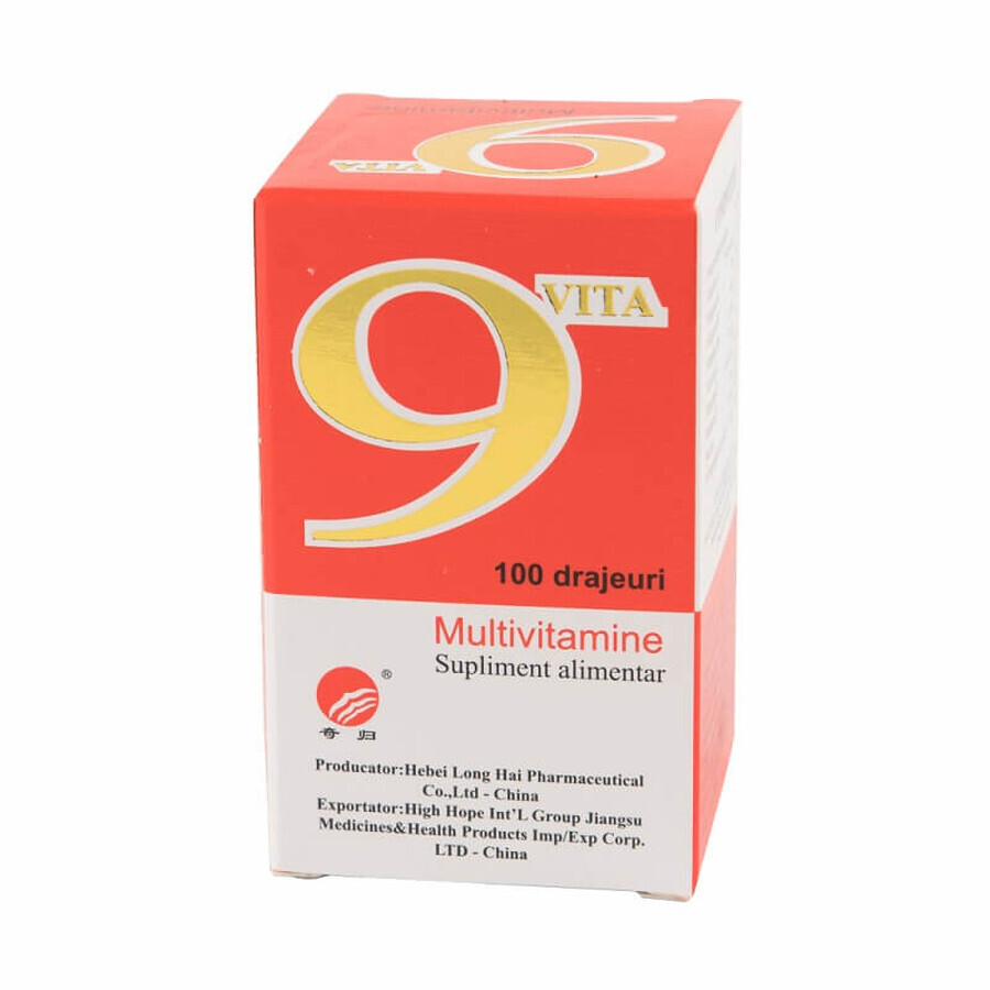 Multivitaminici 9 Vita, 100 confetti, Yongkang International China