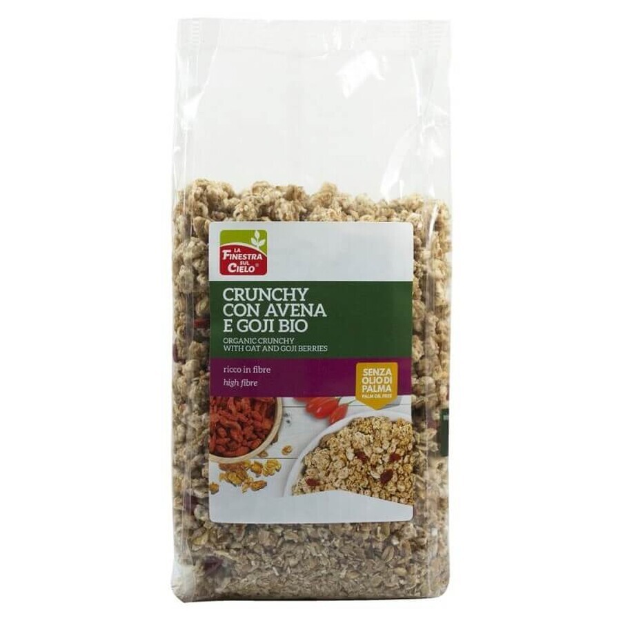 Musli crujiente con copos de avena y goji, 375 g, La Finestra Sul Cielo