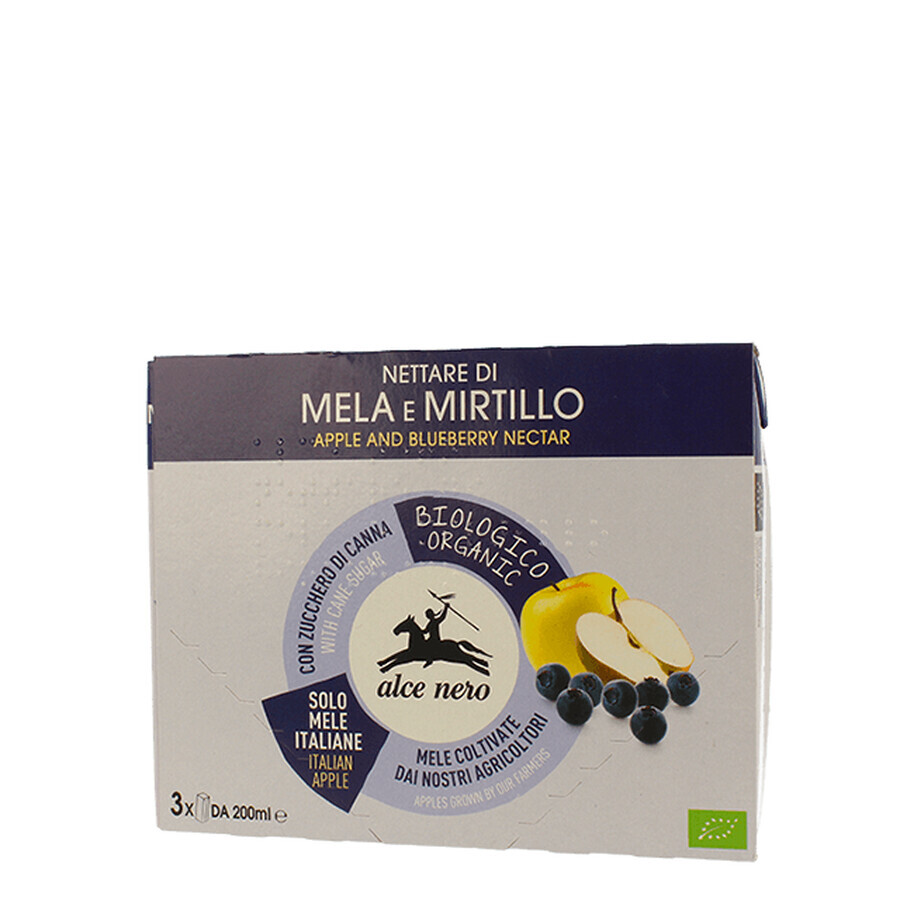 Nettare Di Mela/Mirtillo Biologico Alce Nero 3x200ml