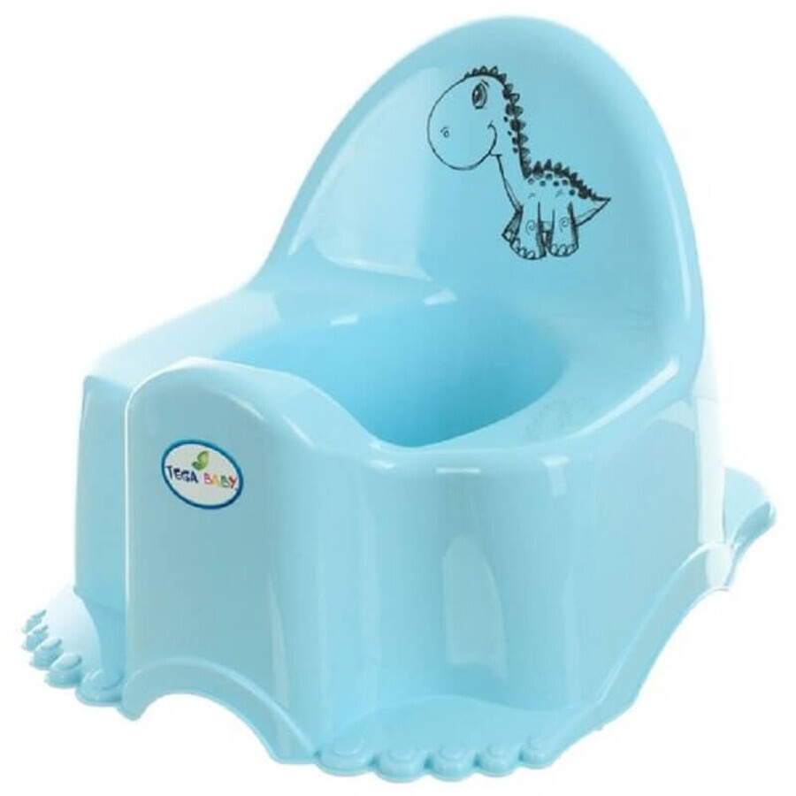 Muzikaal potje dinosaurus, blauw, Tega Baby