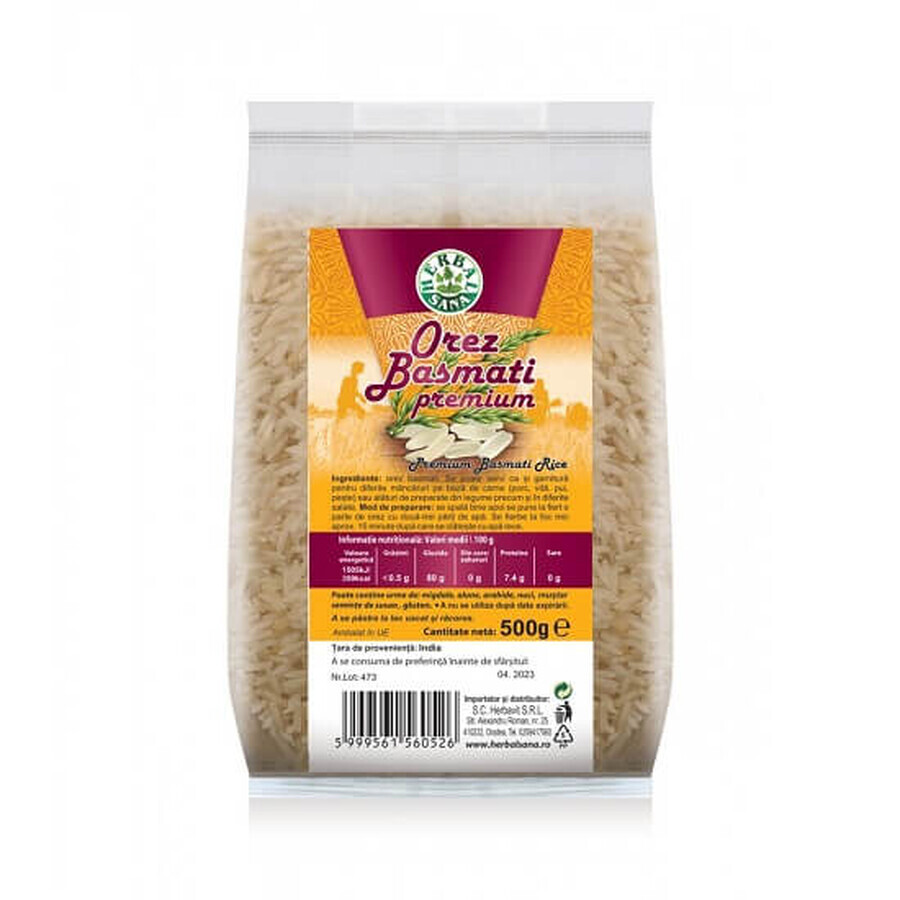 Orez Basmati Premium, 500 g, Herbal Sana