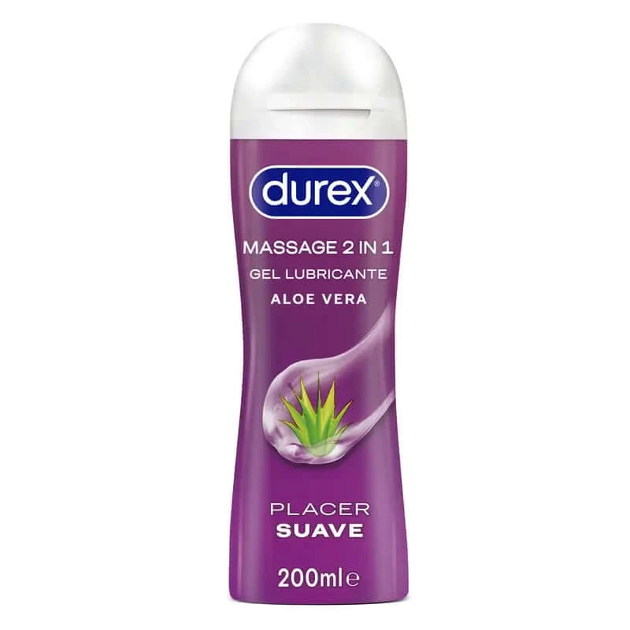 Durex Play Massage 2 în 1 Gel de masaj și lubrifiant cu Aloe Vera, 200ml