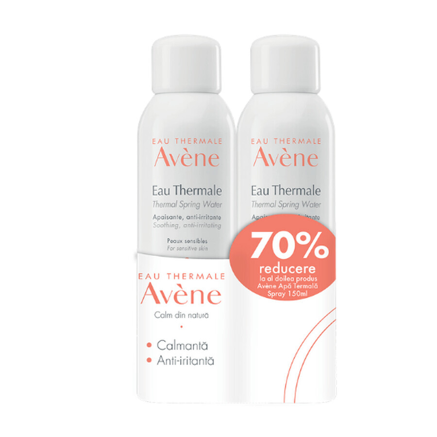 Pachet Apa Termala, 2 x 150 ml (70% reducere la al doilea produs),  Avene