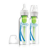 Dr. Browns Anti-Colic Bottle Pack con botella de cristal de cuello estrecho Options+ 2x250 ml